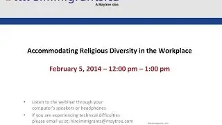 Accommodating Religious Diversity in the Workplace