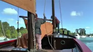 Affalage des voiles sur un sinagot