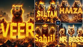 How to Make an AI 3D Name Logo | Trending Fire Tiger Name Logo Tutorial