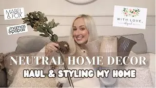 NEUTRAL HOME HAUL & STYLING MY HOME | Neutral autumn decor | New build home ideas and inspo kitchen