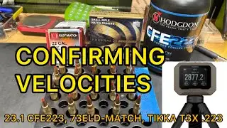 Confirming Velocities 23.1 CFE223, 73ELD-Match, Tikka T3X .223