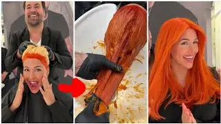 أجمل واروع ألوان صبغات شعر 2024 /احدث تحولات الشعر مع قصات شعر روعه Transformations hair by Mounir