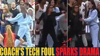 Caitlin Clark Steps In to Calm Her Coach After a Dramatic Technical Foul | Fever vs Dream