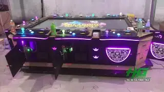 86 Inch 10 Players Fishing Table Game Machine,Aladdin 10 Seats Fish Table Game Machine