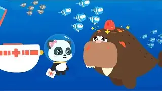 Ocean Animal Care - Drive a Submersible To Find Sea Animals And Rescue Them - Babybus Game Video