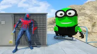 Spiderman Most Epic Funny Scene With Rainbow Colorful Minions in GTA5 | Spiderman Compilations Ep.25