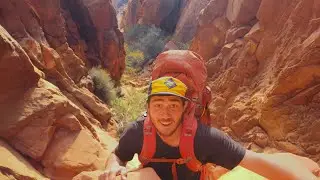 Winter Backpacking in Utah Desert, climbing 1000ft up the side of a cliff, Eating Thanksgiving Food