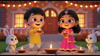 Diwali Lights Song 🪔✨ | Festival of Lights Song for Kids | Nursery Rhymes & Educational Songs