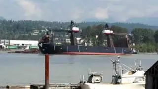 Log barge dump