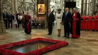 Trump visits Tomb of The Unknown Warrior at Westminster Abbey | AFP