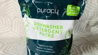 Puracy Dishwasher Pods- Effective 50 Count Free & Clear Scent Dishwasher Detergent Pod