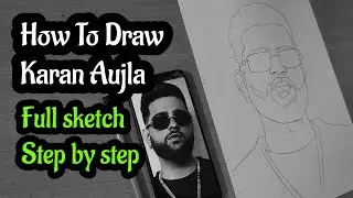 How to draw Karan Aujla sketch (outline) #tutorial #sketching #makingmemories #karanaujla #tryme
