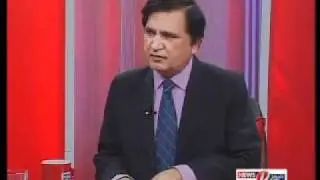 Amjad Warraich & Sadaf Malik  MQM Separation from Cabinet  Barhi Khabar Newsone 28-2010 Part 1