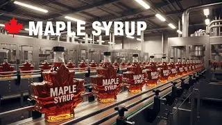 How Maple Syrup Is Made in a Factory 🍁 | From Tree Sap to Golden Syrup