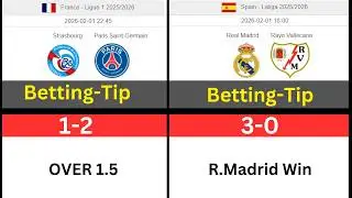 FOOTBALL PREDICTIONS TODAY 1/02/2026 SOCCER PREDICTIONS TODAY | BETTING TIPS