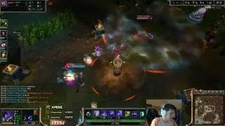 Fnatic xPeke  Teemo vs Akali midlane runes+masteries 280
