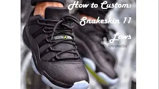 How To Customize Jordan Snakeskin 11 Low: Nightshade to Blackout