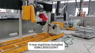 4 new machines installed for stone processing factory #stonecuttingmachine pillarlathe granitecutter