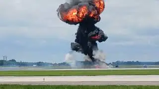 A simulation of  the weapon  hitting  its  target.  Dover airshow 2024