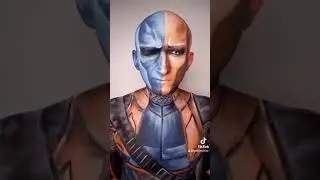 DC Villain Deathstroke TikTok Makeup Transformation | By Rainbowskinz | #shorts
