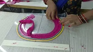 Neck band collar making with frill 