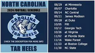 2024 North Carolina Tar Heels Football Schedule