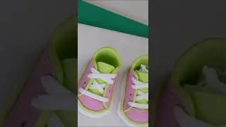 Fondant baby shoes | baby converse 폰던 슈즈 케이크 토퍼
