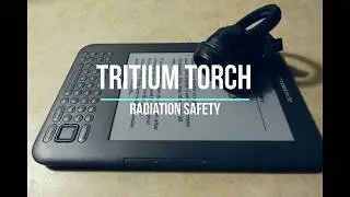 Electricity from tritium glow torch battery. Nuclear radiation with Geiger counter