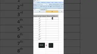 Excel Me 1st, 2nd, 3rd Superscript Kaise Karein | Superscript Formatting #excelshorts #exceltricks