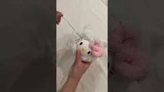 hello kitty teddy bear made with socks 🧸💗 #tutorial #diy #hellokitty #sanrio #plush
