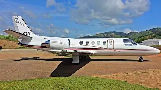 4K Cessna 550 Citation II PT-OKP Acionamento e Decolagem
