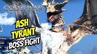 The Ash Tyrant Dragon Boss Fight - God of War Ragnarok