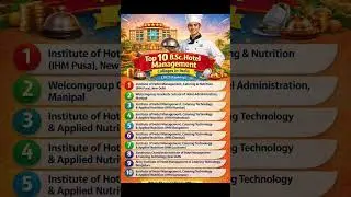 Best BSc Hotel Management Colleges of India  #hotelmanagemt #careerinhotelmanagement