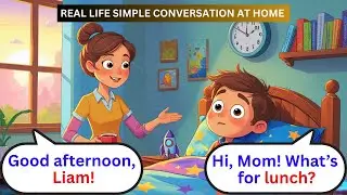 Real Life Simple Conversation at Home | Easy English Speaking for Beginners