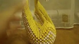 How to make a 3D origami Winged Swan