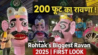 Ready to become Rohtak's famous Ravan | Old ITI Rohtak Ramleela Ravan 200 feet Ravan 2025