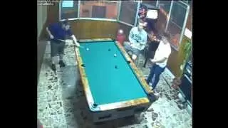 Luckiest pool player alive - Everything he hits is a Pocket