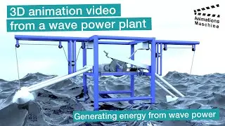 3D animation video of a wave power plant