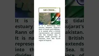 #SirCreek #RannOfKutch #ArabianSea #IndiaPakistanBorder #Geopolitics #BorderDispute #StrategicRegion