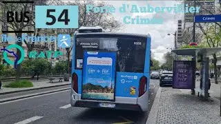 Bus 54 Ratp man lion's city 12 Efficient Hybrid GNV Porte d'Aubervilliers➡️Crimée