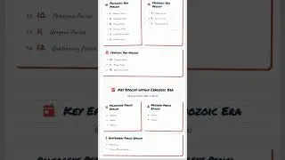 Geological Time Scale GTS: Eons, Eras, Periods, Epochs