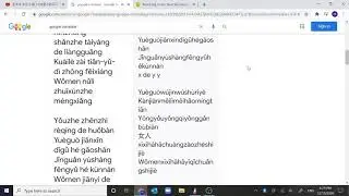 Marching to the New Wonderland but google translate Chinese tries to sing the pinyin lyrics