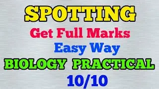 #Boards How to Score Full Marks in Biology Practicals Spotting (EASY WAY)