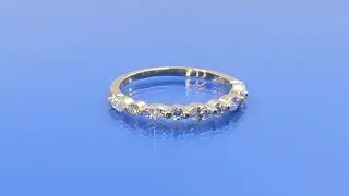 1002 0077 Marquise-Round lab grown diamond semi-eternity  0.48(ctw) 14 gold