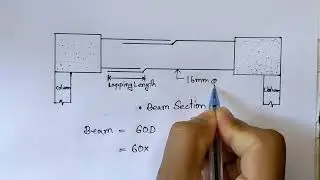 বীমের রডের ল্যাপিং লেন্থ কীভাবে বের করবেন? Lapping length of beam.
