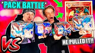 XY EVOLUTIONS PACK BATTLE - CHARIZARD PULL!! *NO WAY!!* (Pokemon Tins Opening)