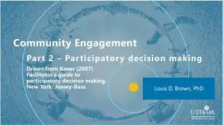 Community Engagement Part 2 Participatory Decision Making