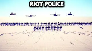RIOT POLICE Vs LONG RANGE UNITS - TABS - Totally Accurate Battle Simulator