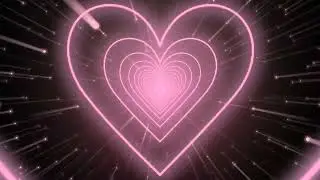 Pastel Pink💖Heart Tunnel Heart Background Neon Lights Love Heart #video  #background #edit #effects