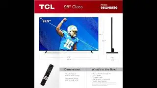 TCL 98QM851G QM85 QLED 4K Smart TV with Google TV 2024 Model